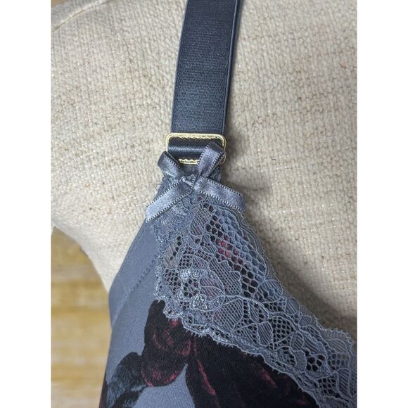 CACIQUE THE SERIOUSLY SEXY COLLECTION FLORAL PRINT BOOST PLUNGE SZ. 42H - Picture 7 of 7